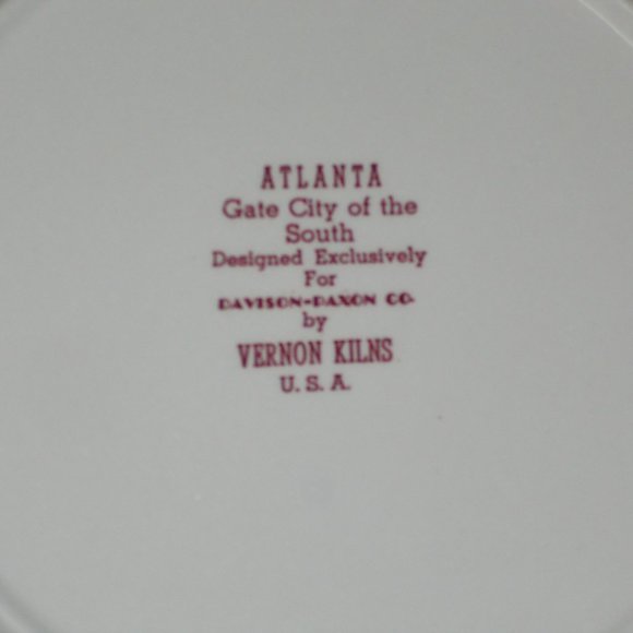 Atlanta Gate City Decorative Plate  approximately 10.5"x10.5" - Picture 6 of 6